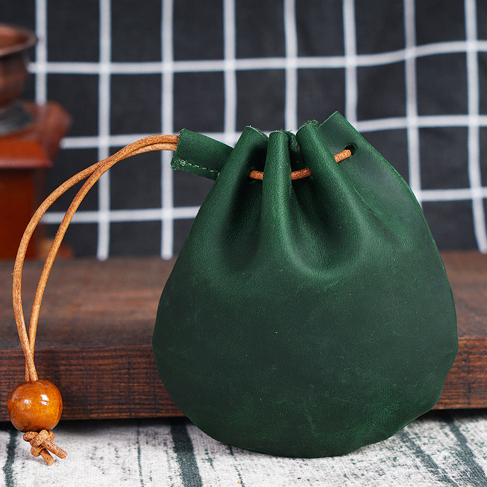 Wholesale Mini vintage genuine top-grain cowhide cute small coin purse